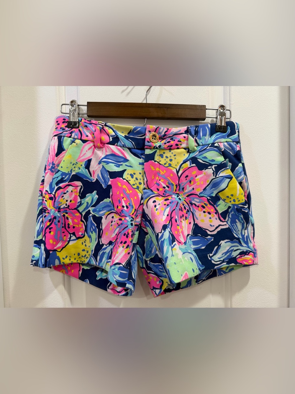 Lilly Pulitzer Callahan Stretch Shorts Tropical Floral Size 0
